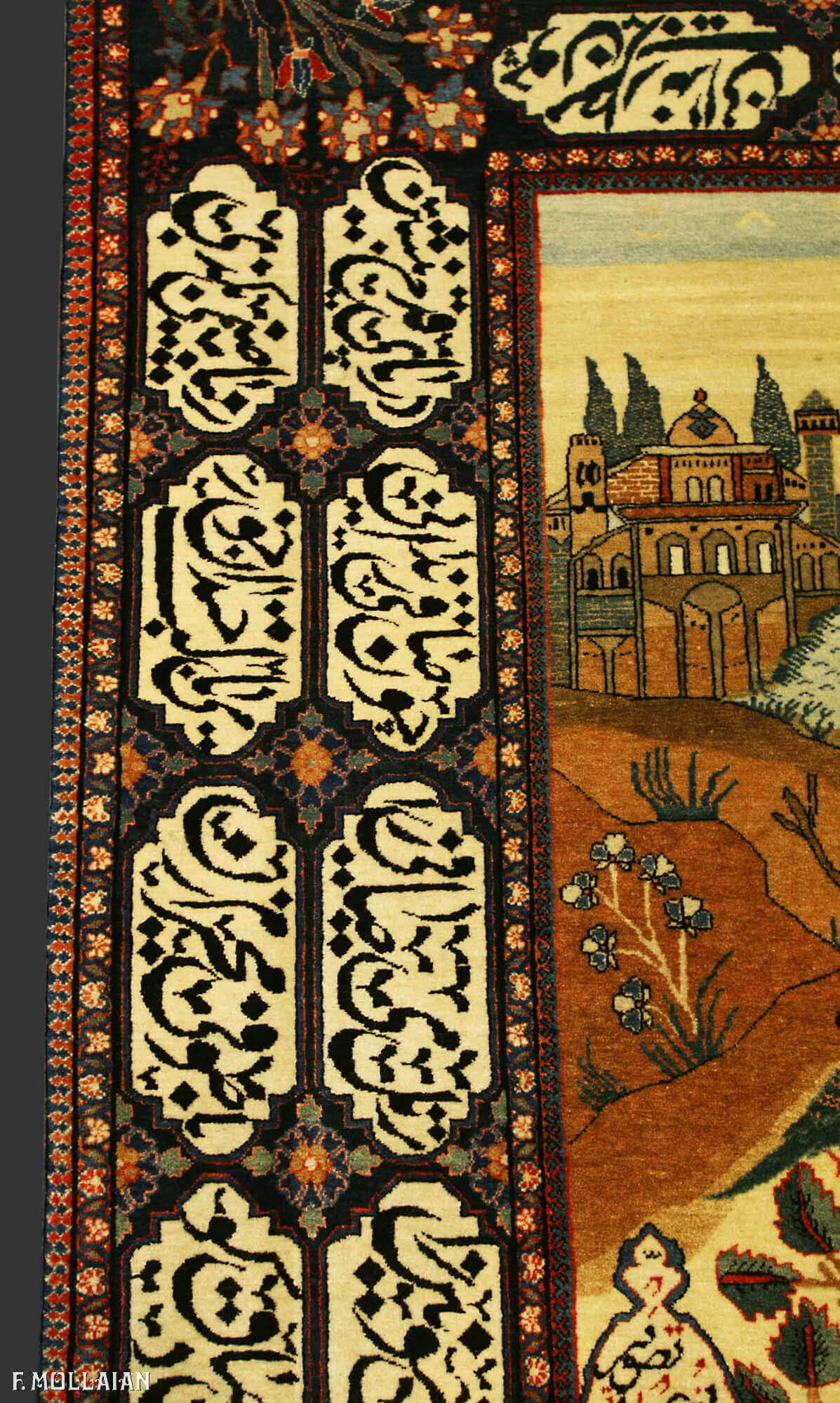 Teppich Persischer Antiker Kashan Mohtasham n°:55510929